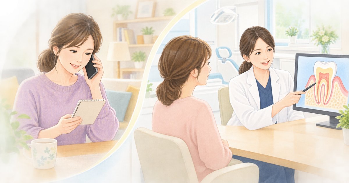 歯科へ電話するとき、症状や治療への不安は何から伝えればよい？